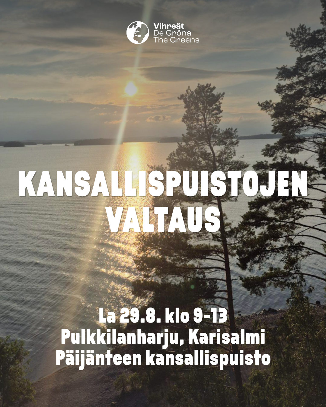 Retkeilemään Kansallispuistoon la 29.8.